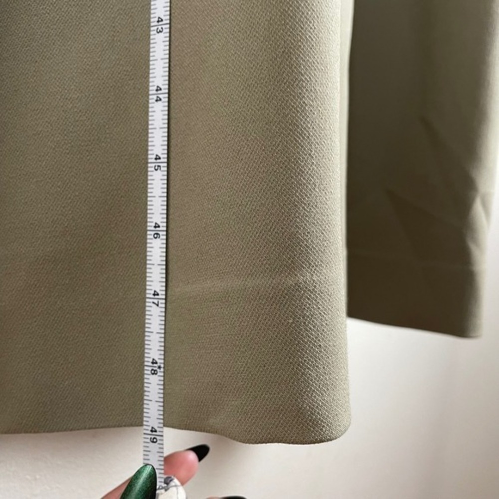OAK + FORT Long Trench Coat Khaki Double Breasted Women's M - Picture 6 of 8